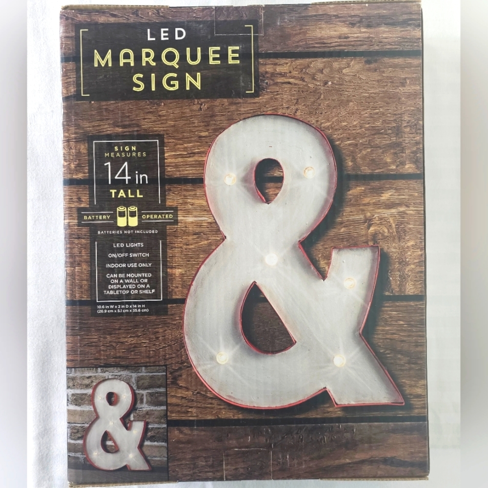 LED Light Up Marquee "&" Sign